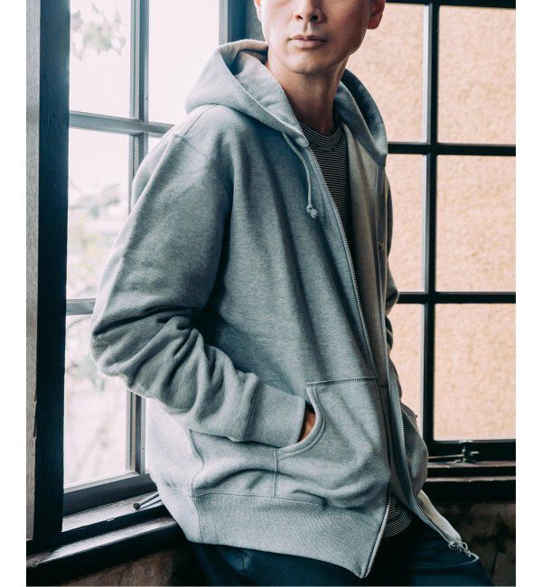 EDIFICE「LOOPWHEELER &times; LOWERCASE for EDIFICE ライトツリウラケ ジップパーカー」|パーカー|