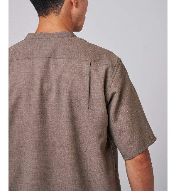 EDIFICE「"接触冷感＆吸水速乾" EVALET メッシュ バンドカラー シャツ」|シャツ・ブラウス|