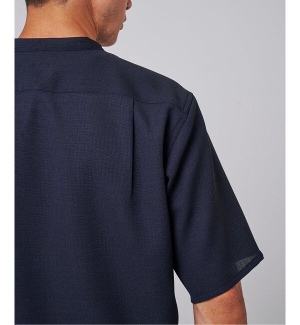 EDIFICE「"接触冷感＆吸水速乾" EVALET メッシュ バンドカラー シャツ」|シャツ・ブラウス|