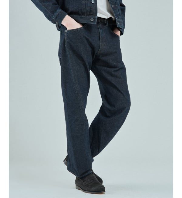 EDIFICE「COLOR DENIM CURVED 5PK パンツ」|デニム|ネイビー