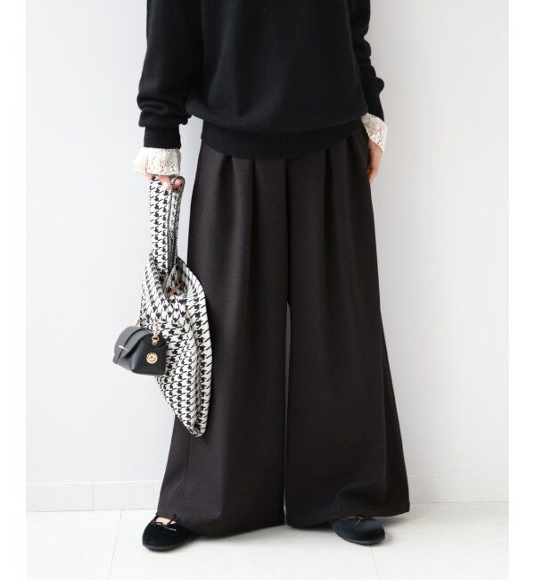 JOURNAL STANDARD relume「《追加2》ウォッシャブルサージストレッチタックワイドパンツ」|スラックス|