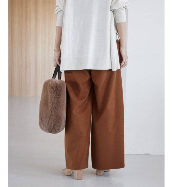 JOURNAL STANDARD relume「《追加2》ウォッシャブルサージストレッチタックワイドパンツ」|スラックス|