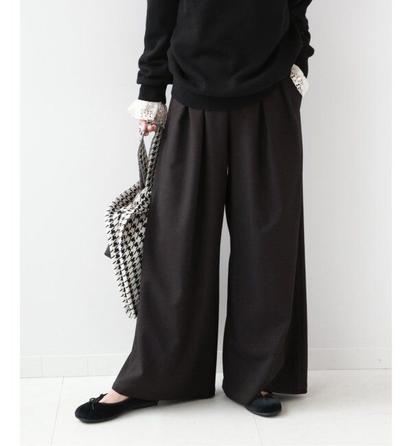 JOURNAL STANDARD relume「《追加2》ウォッシャブルサージストレッチタックワイドパンツ」|スラックス|