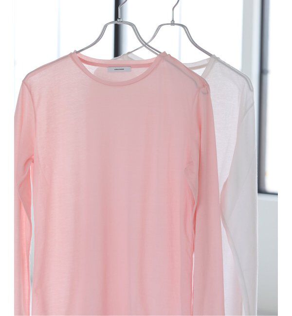 JOURNAL STANDARD「《追加2》クルーネックシアーロングTシャツ」|Tシャツ・カットソー|ピンク A