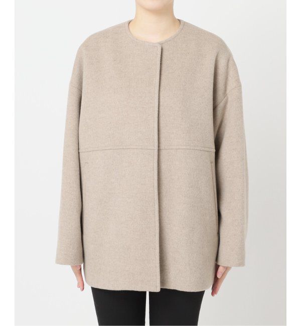 JOURNAL STANDARD「スーパー140ビーバーノーカラーショートコート」|ノーカラーコート|