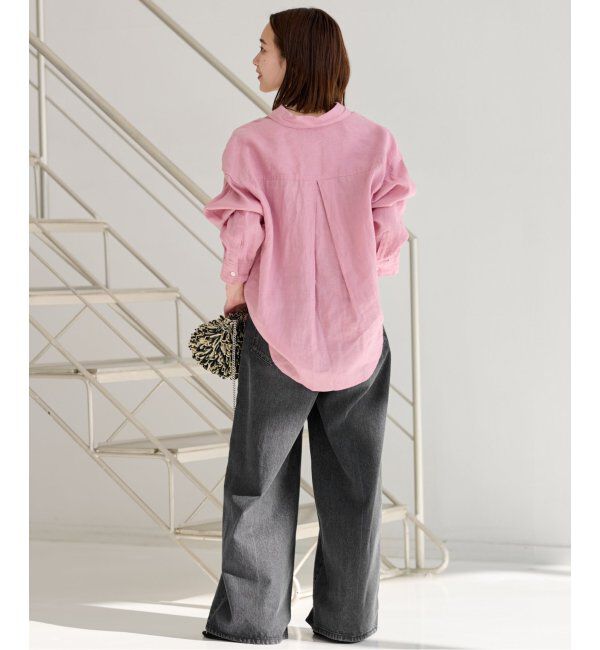 JOURNAL STANDARD relume「《追加》手洗い可 / カラーリネンオーバーサイズシャツ」|シャツ・ブラウス|