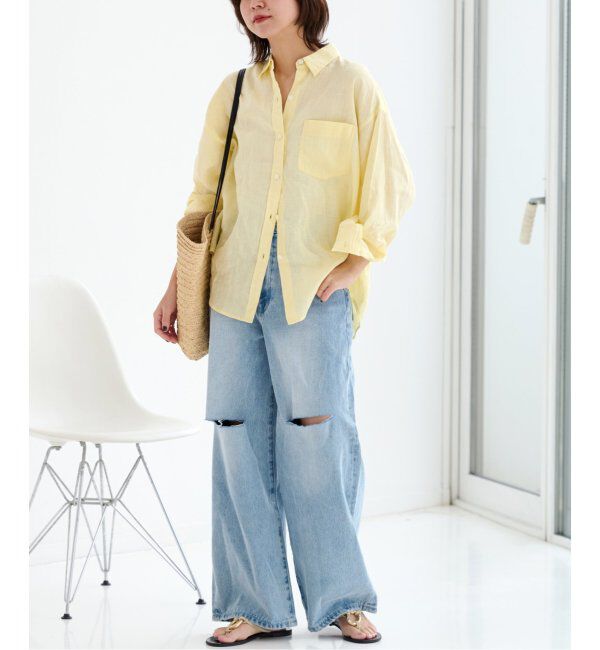 JOURNAL STANDARD relume「《追加》手洗い可 / カラーリネンオーバーサイズシャツ」|シャツ・ブラウス|