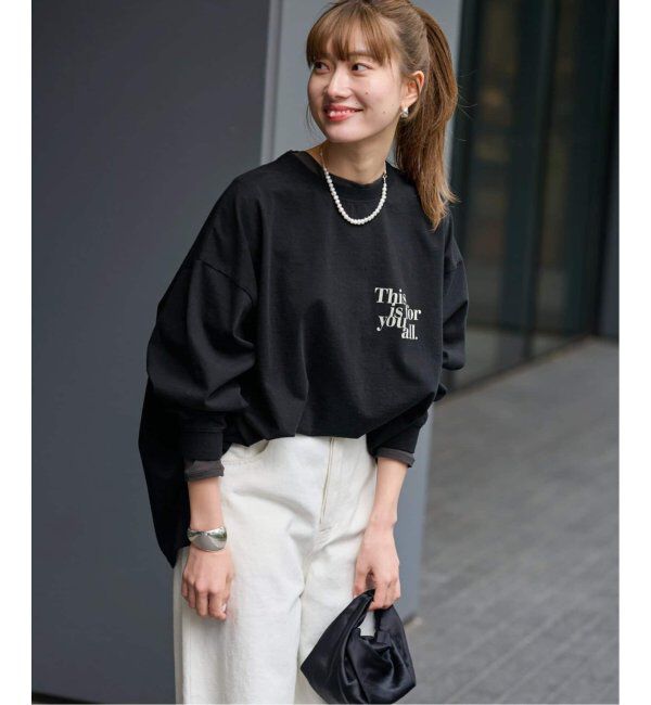 FRAMeWORK「≪追加≫【haru&times;FRAMeWORK】ロゴロンT2」|Tシャツ・カットソー|