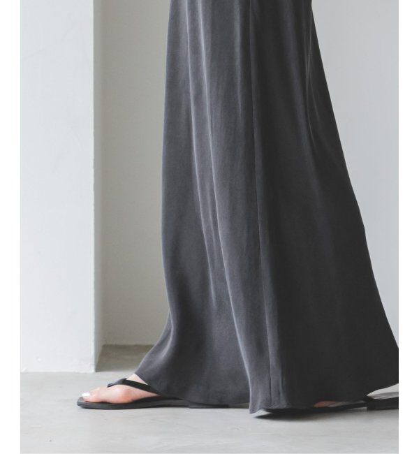 NOBLE「《追加》キュプラサテンナローAラインスカート」|スカート|