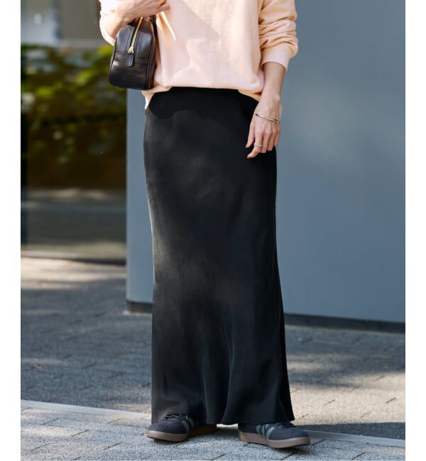 FRAMeWORK「≪追加≫シルキーキュプラバイアススカート2」|スカート|