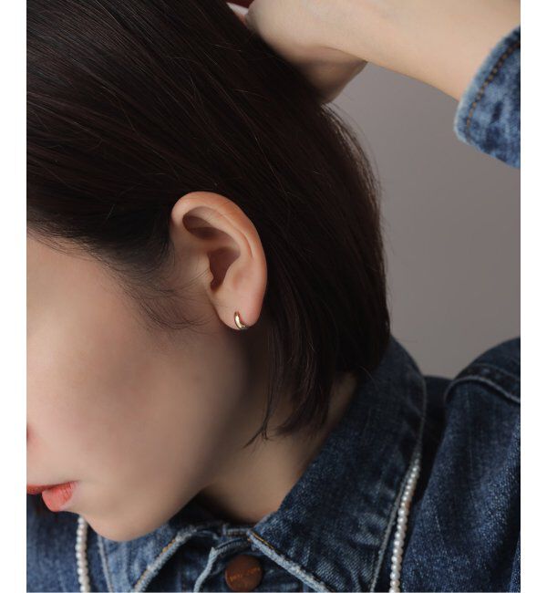 Lilas by Spick&Span「ワイヤーラインピアス K18（両耳）」|ピアス|ゴールド