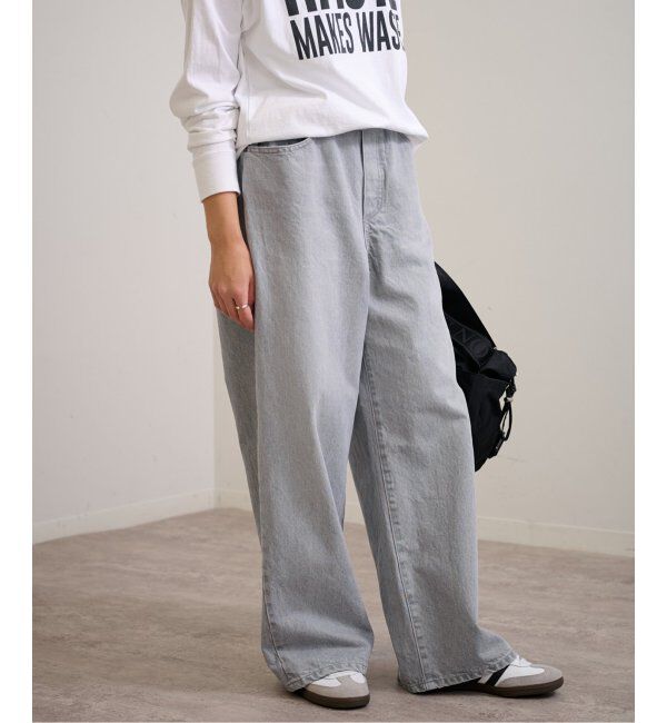 FRAMeWORK「ブリーチデニムイージーパンツ」|デニム|