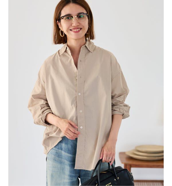 FRAMeWORK「≪追加≫コットンレギュラーカラーシャツ」|シャツ・ブラウス|ベージュ