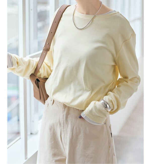 Spick and Span「接触冷感 / ドライタッチライトロンTEE」|Tシャツ・カットソー|イエロー