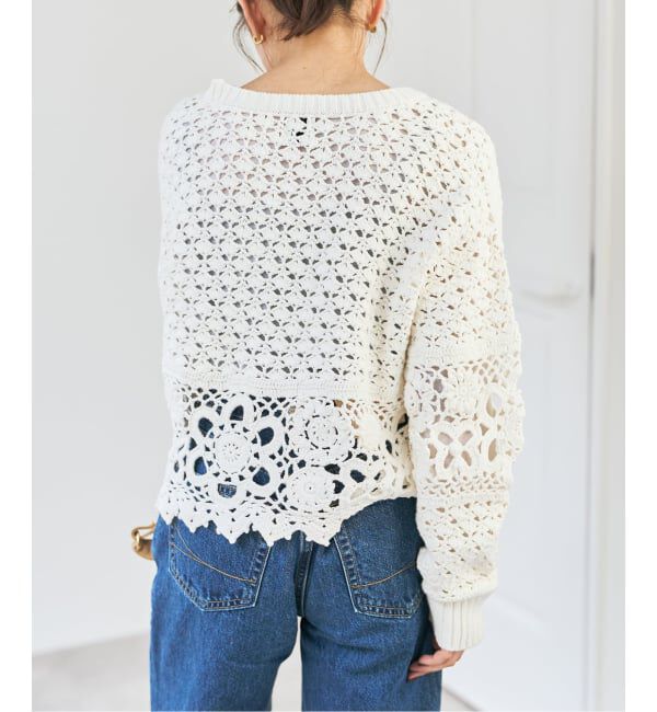 Spick and Span「カギ針ローゲージカーディガン」|カーディガン|