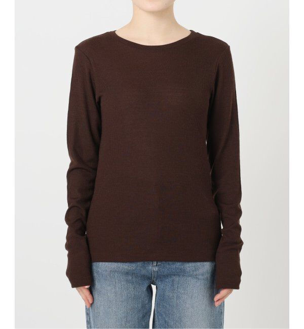  「《追加》【洗える】ウールテレコクルーネックカットソー」|Tシャツ・カットソー|