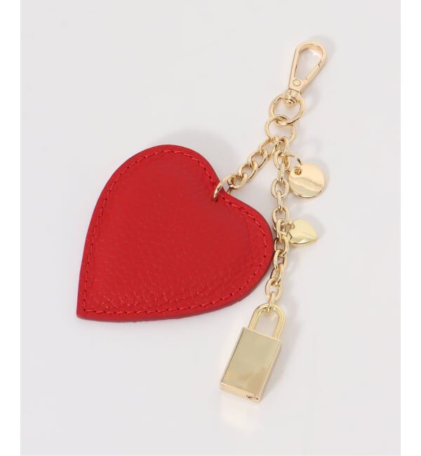  「AULENTTI/オウレンティ  レザーハートチャーム」|その他|レッド