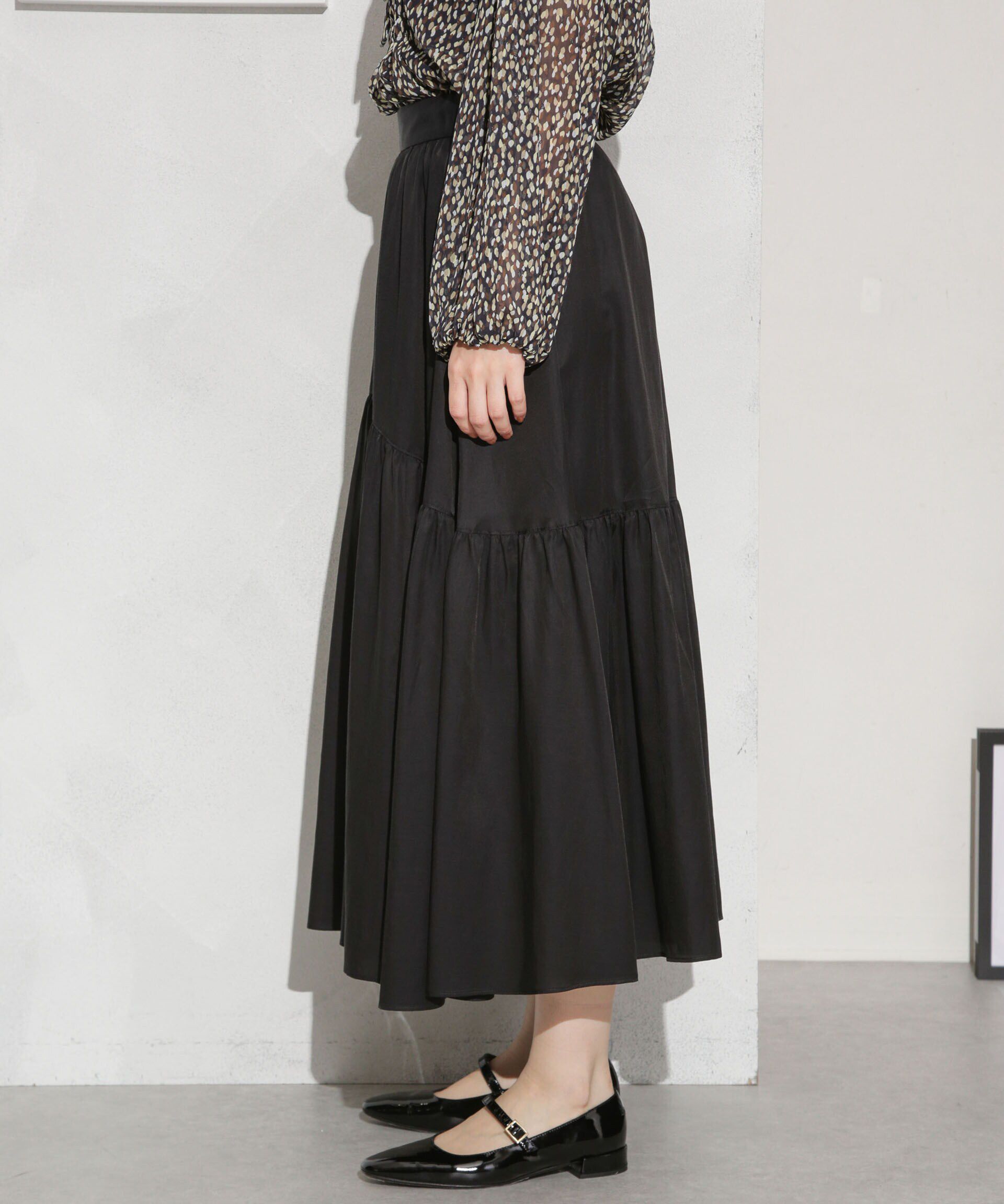 nano･universe「キュプラコットン ギャザースカート(セットアップ可)」|スカート|