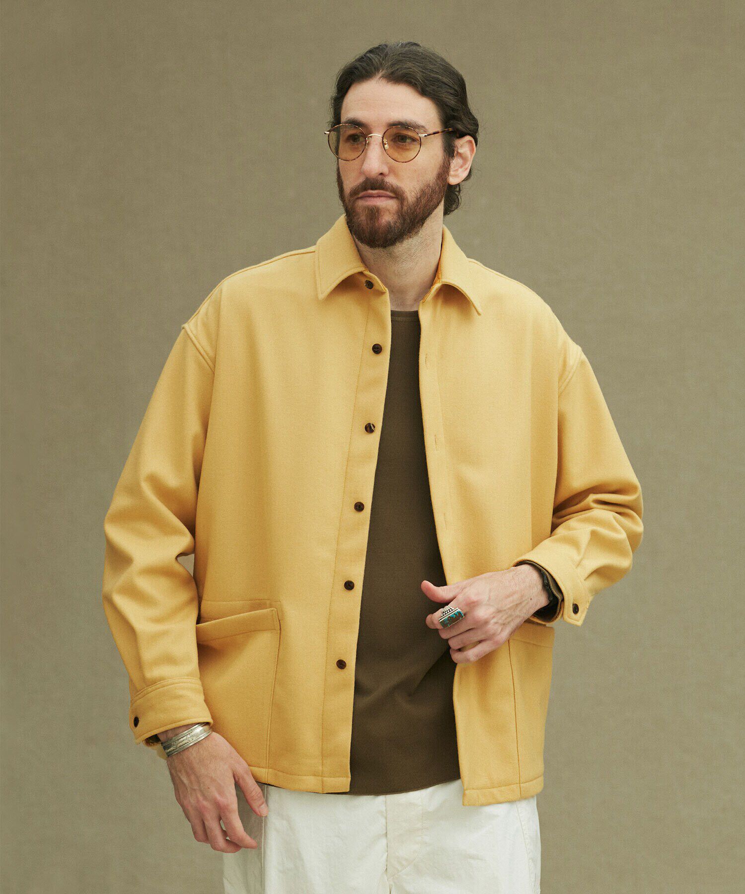 nano･universe「LB.02/ブランケットガーデニングシャツブルゾン」|ブルゾン・スタジャン|ライトベージ 1