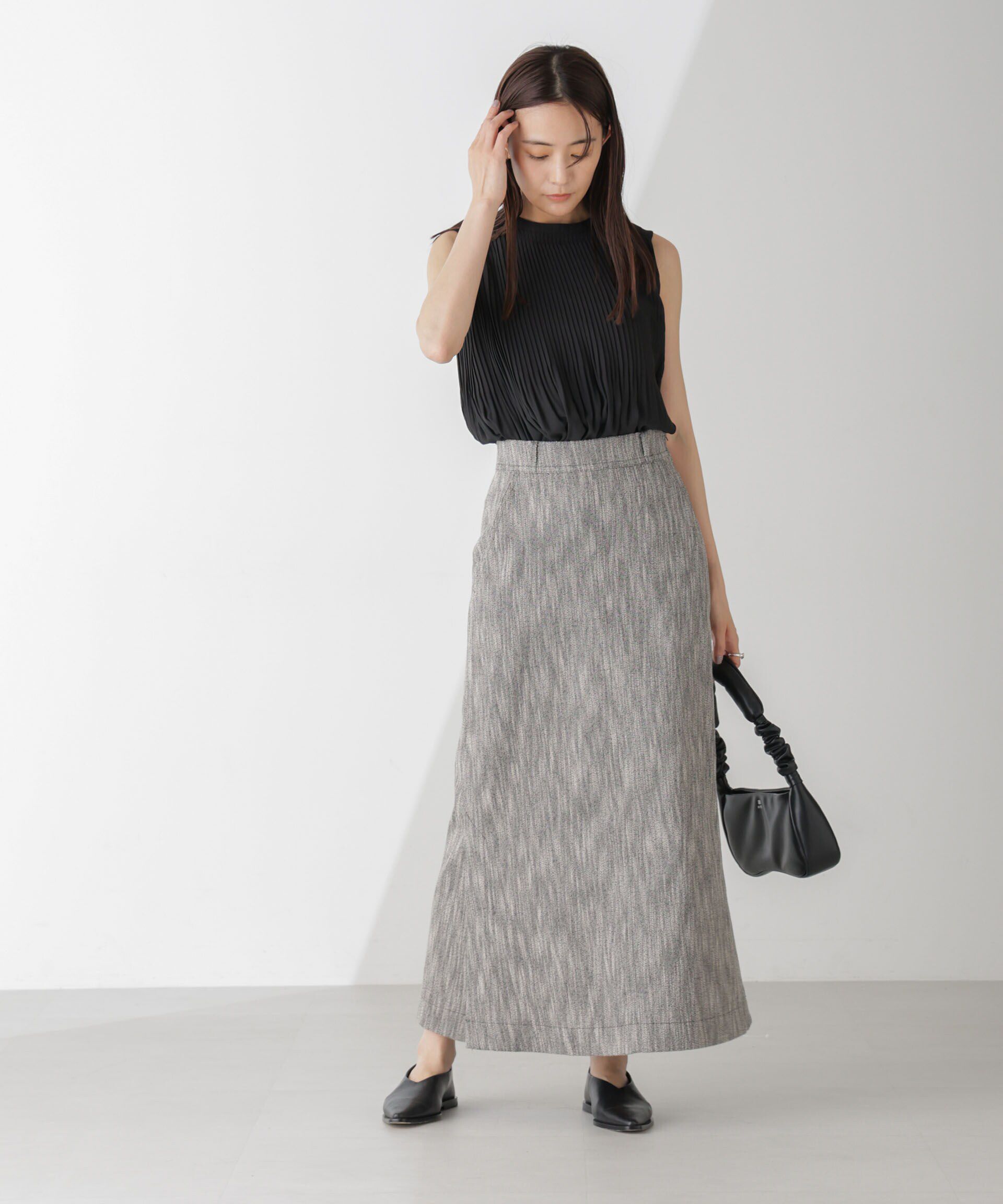 nano･universe「プリーツノースリーブブラウス」|シャツ・ブラウス|