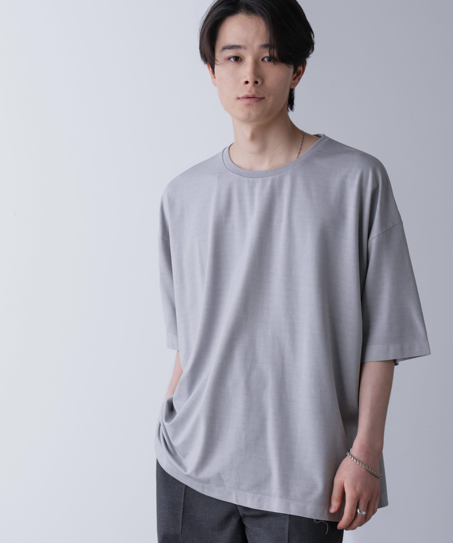 nano･universe「ピグメントビッグTシャツ 半袖」|Tシャツ・カットソー|