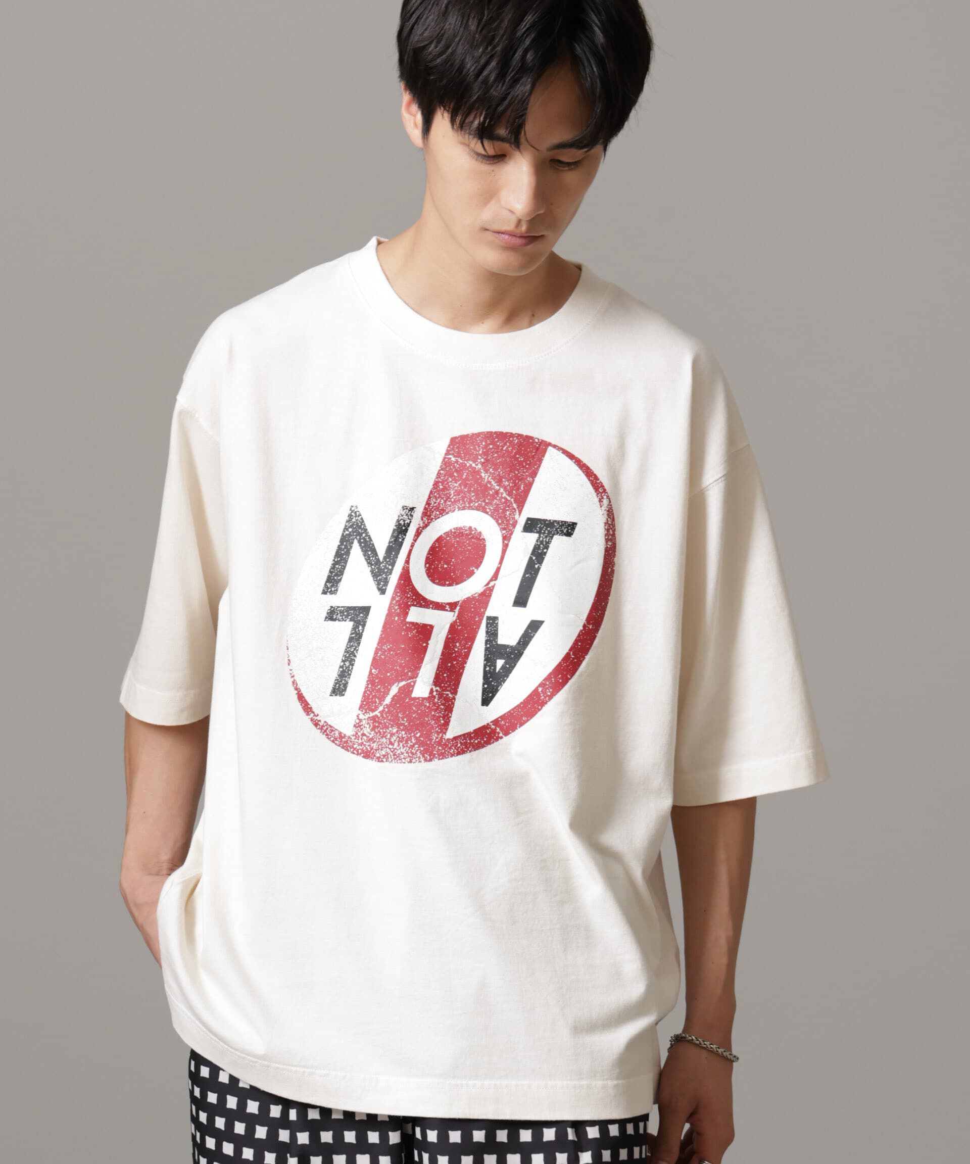 nano･universe「「NOT ALL」オーバーダイTシャツ 半袖」|Tシャツ・カットソー|