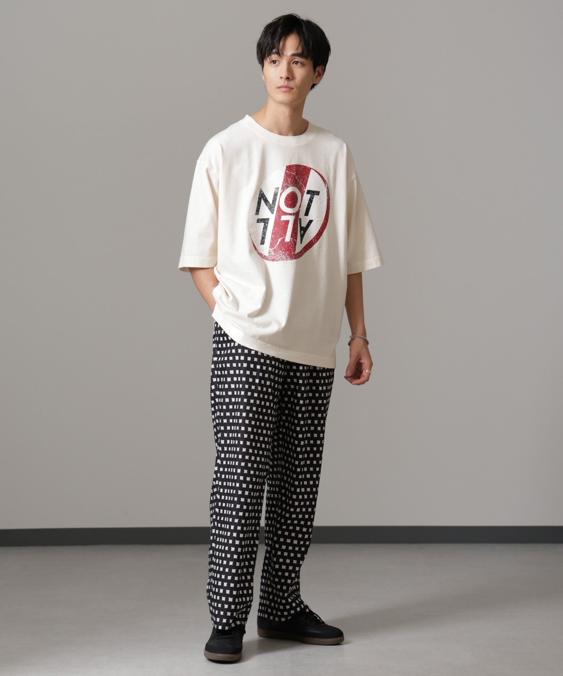 nano･universe「「NOT ALL」オーバーダイTシャツ 半袖」|Tシャツ・カットソー|