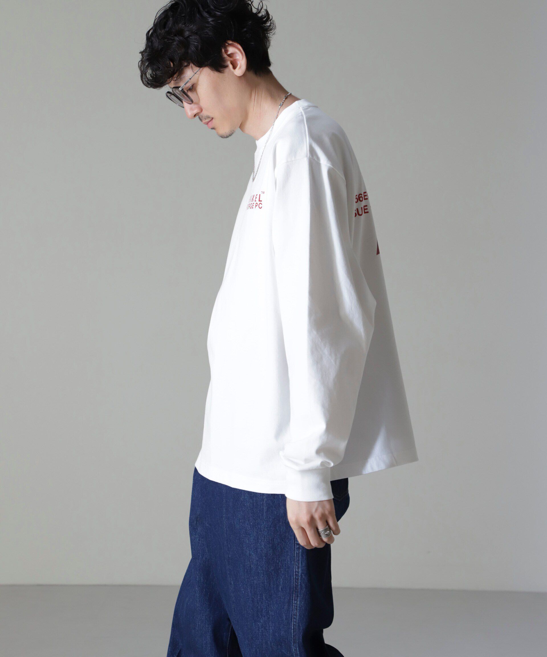 nano･universe「「MOFFISIE2.0」オリジナルプリントTシャツ長袖」|Tシャツ・カットソー|