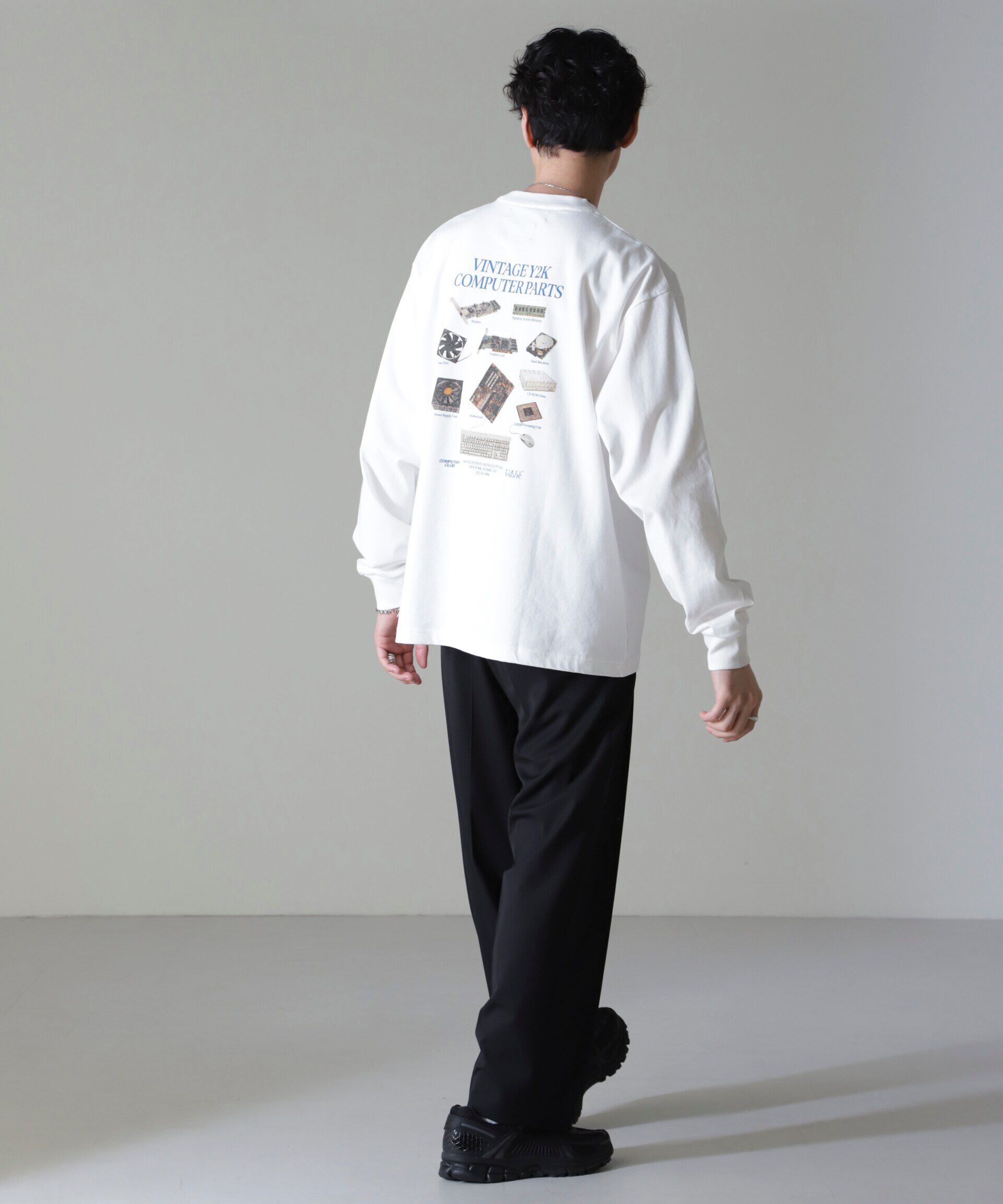 nano･universe「「MOFFISIE2.0」オリジナルプリントTシャツ長袖」|Tシャツ・カットソー|