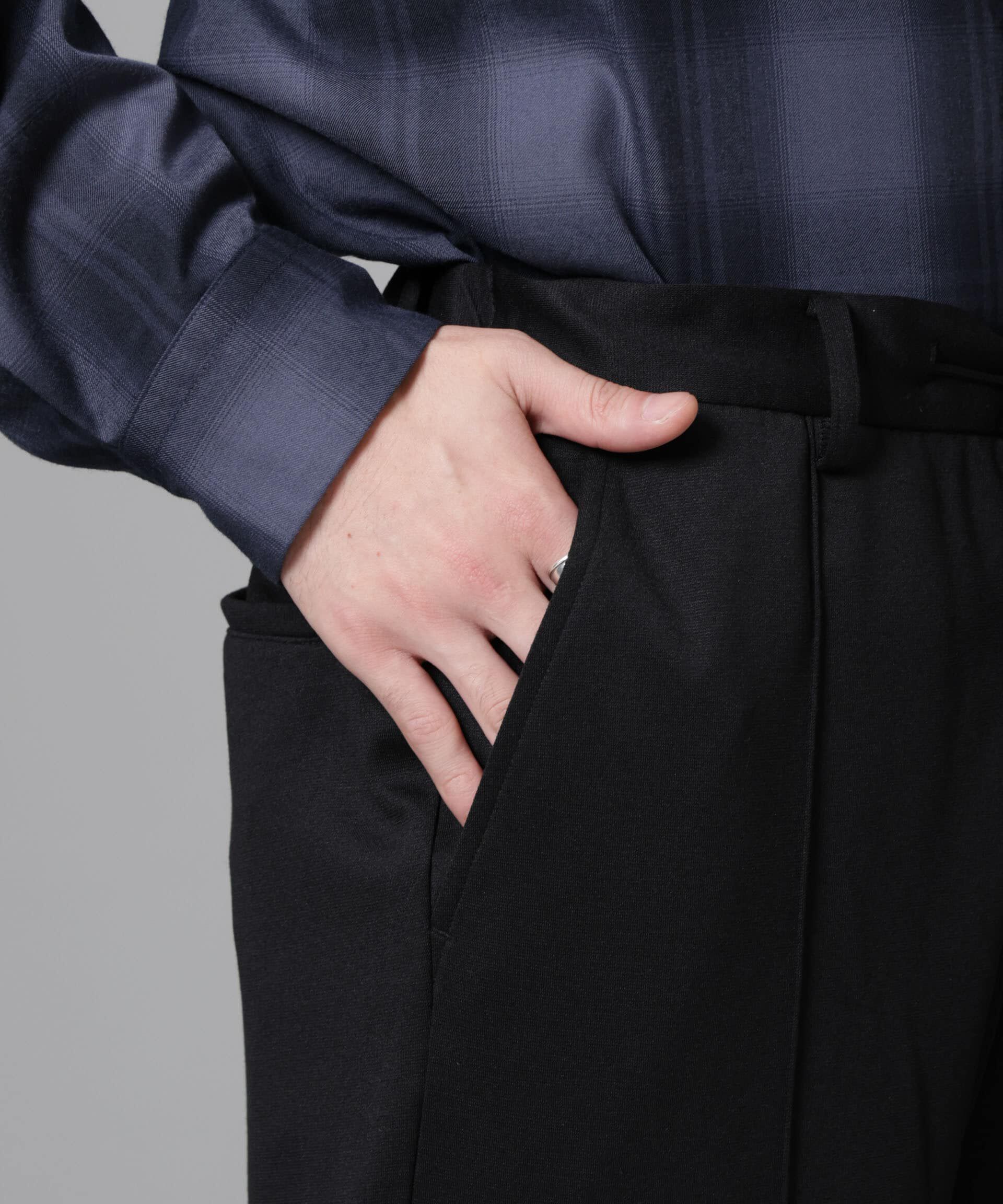 nano･universe「ダブルジャージーテーパードパンツ」|チノ|