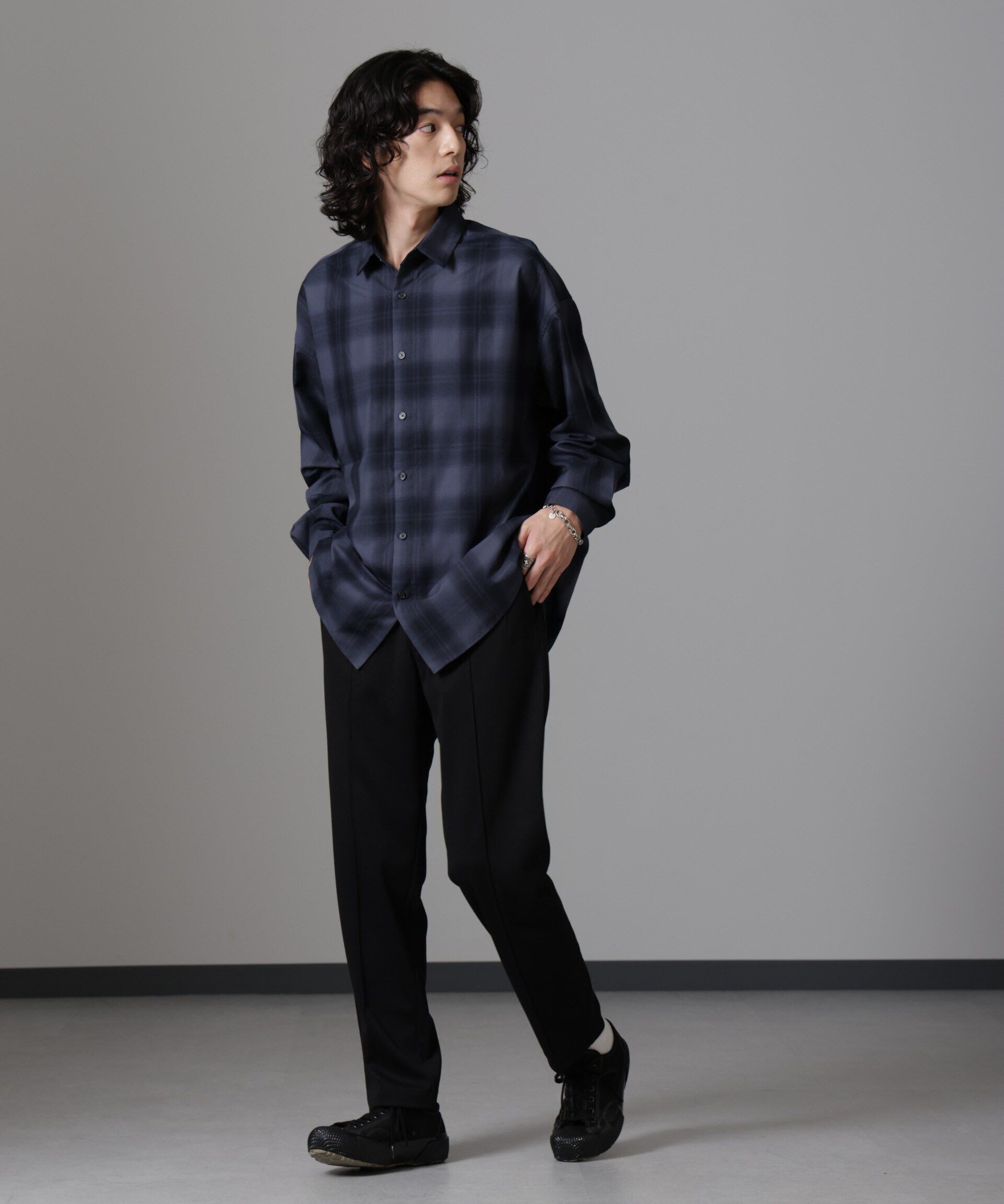 nano･universe「ダブルジャージーテーパードパンツ」|チノ|