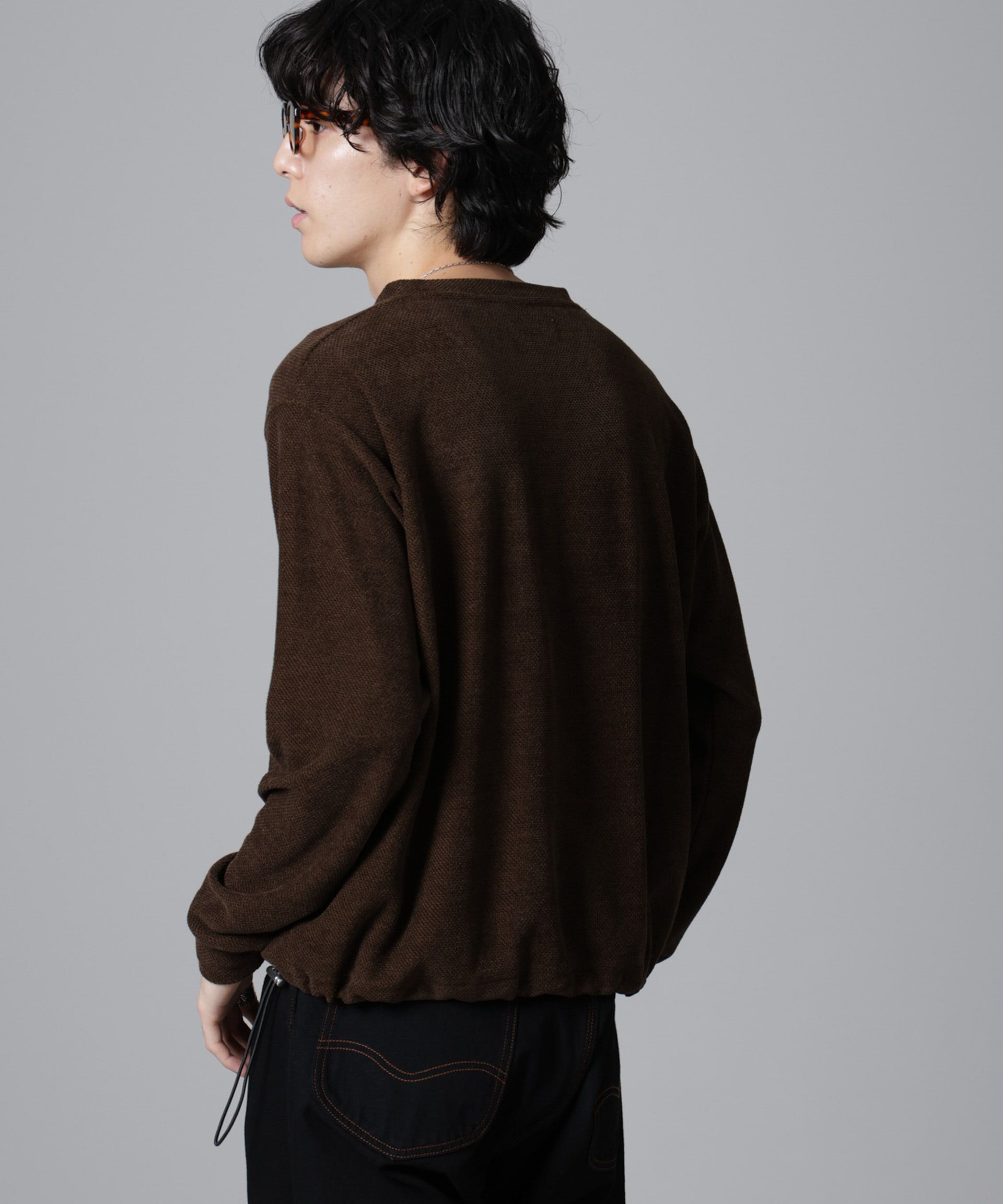 nano･universe「モールライクドローコードプルオーバー 長袖」|Tシャツ・カットソー|