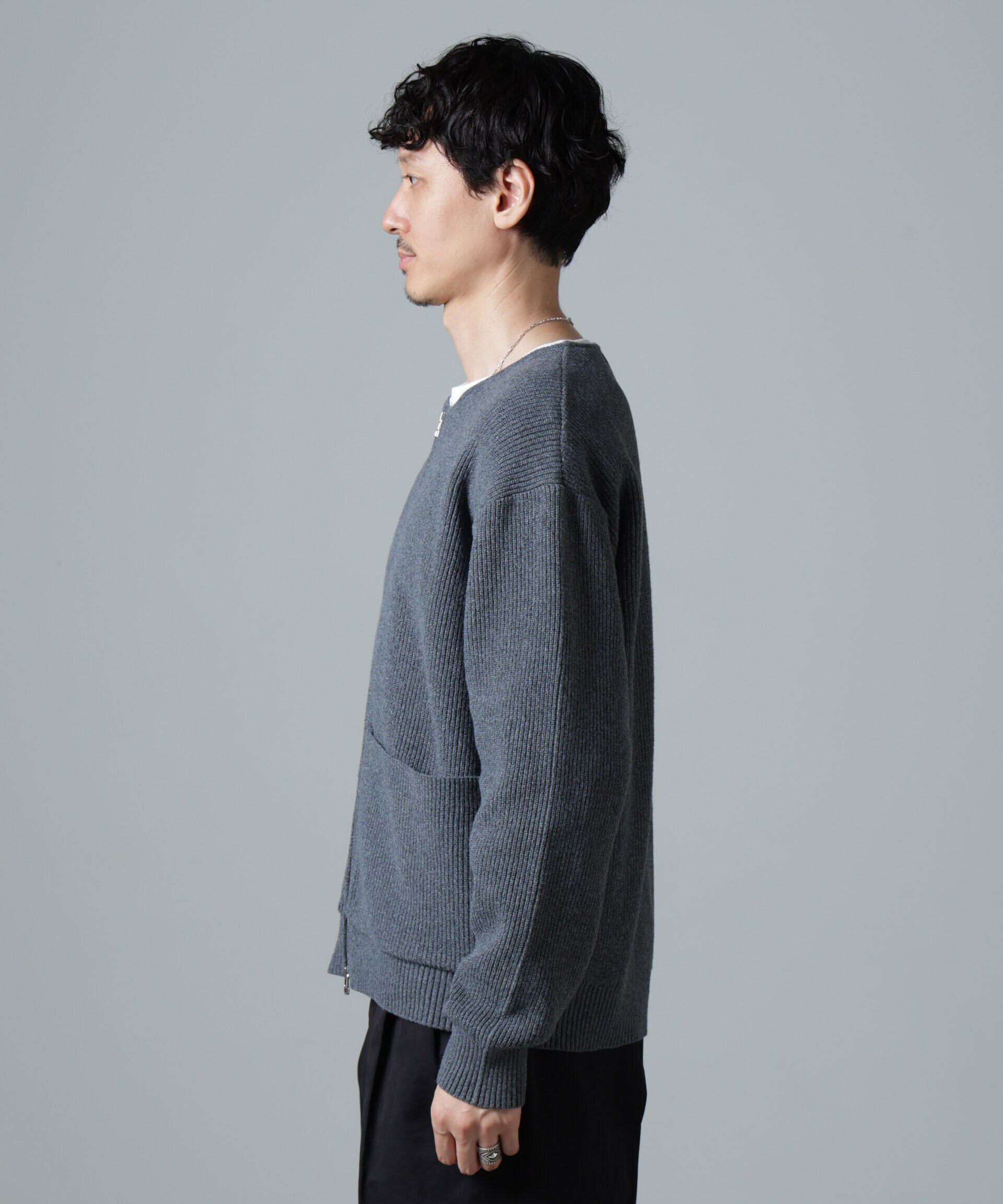 nano･universe「畔編みニットブルゾン」|ニット・セーター|