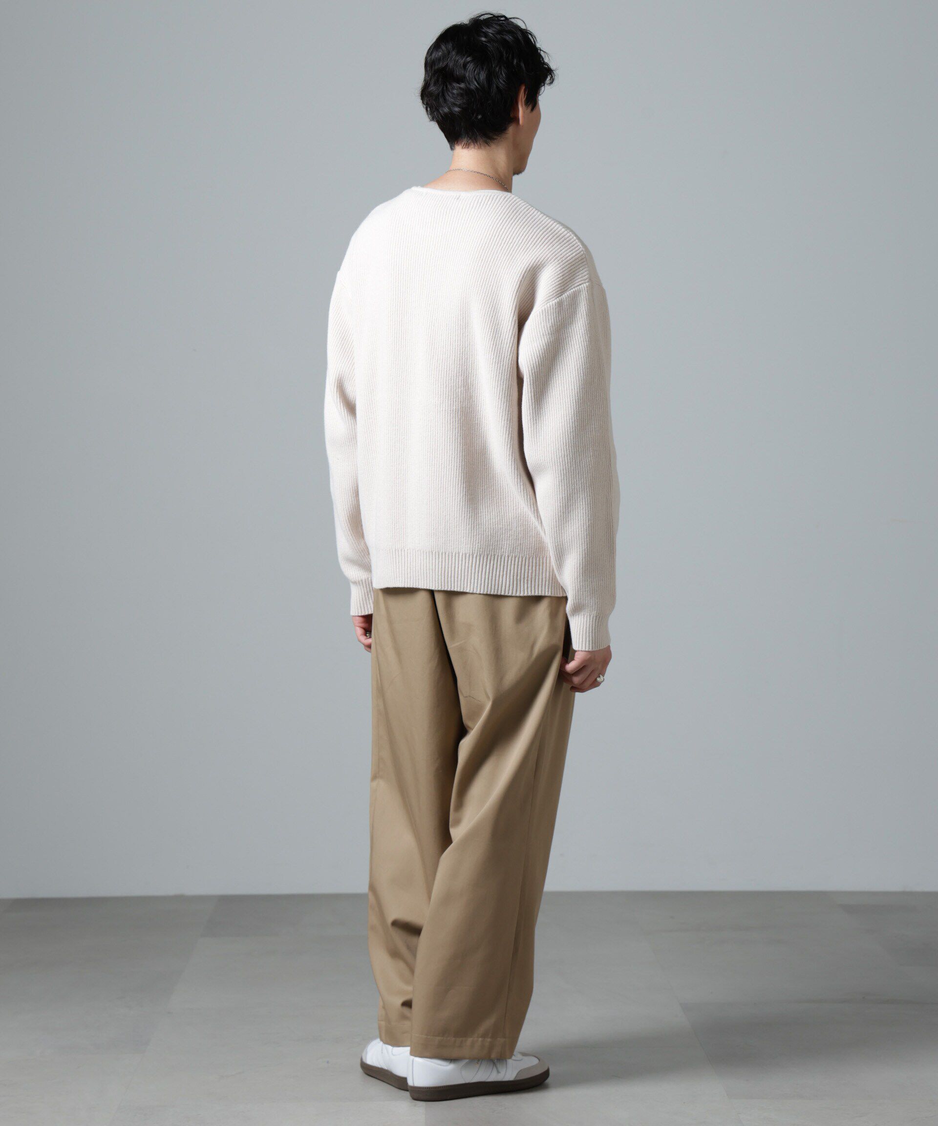 nano･universe「畔編みニットブルゾン」|ニット・セーター|