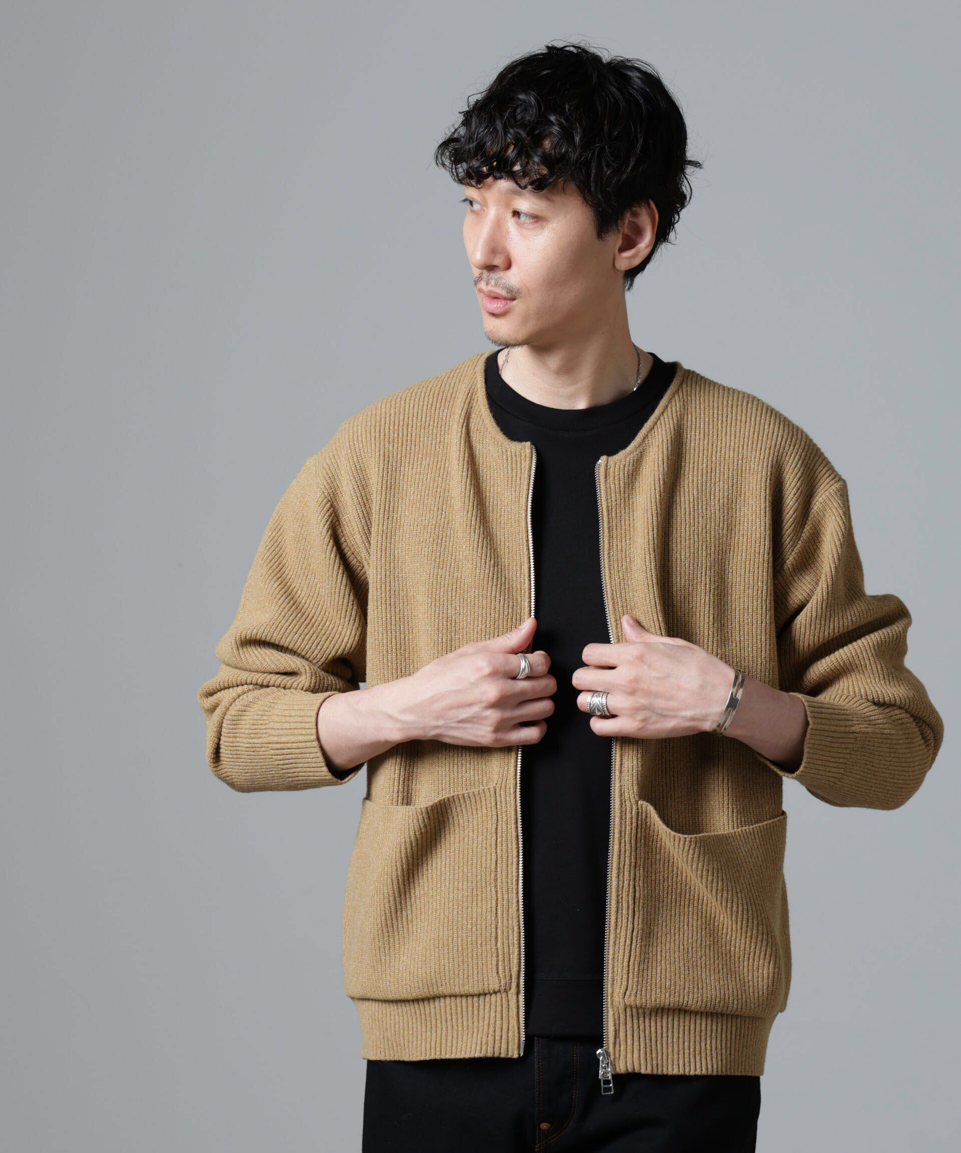 nano･universe「畔編みニットブルゾン」|ニット・セーター|キャメルベー 5