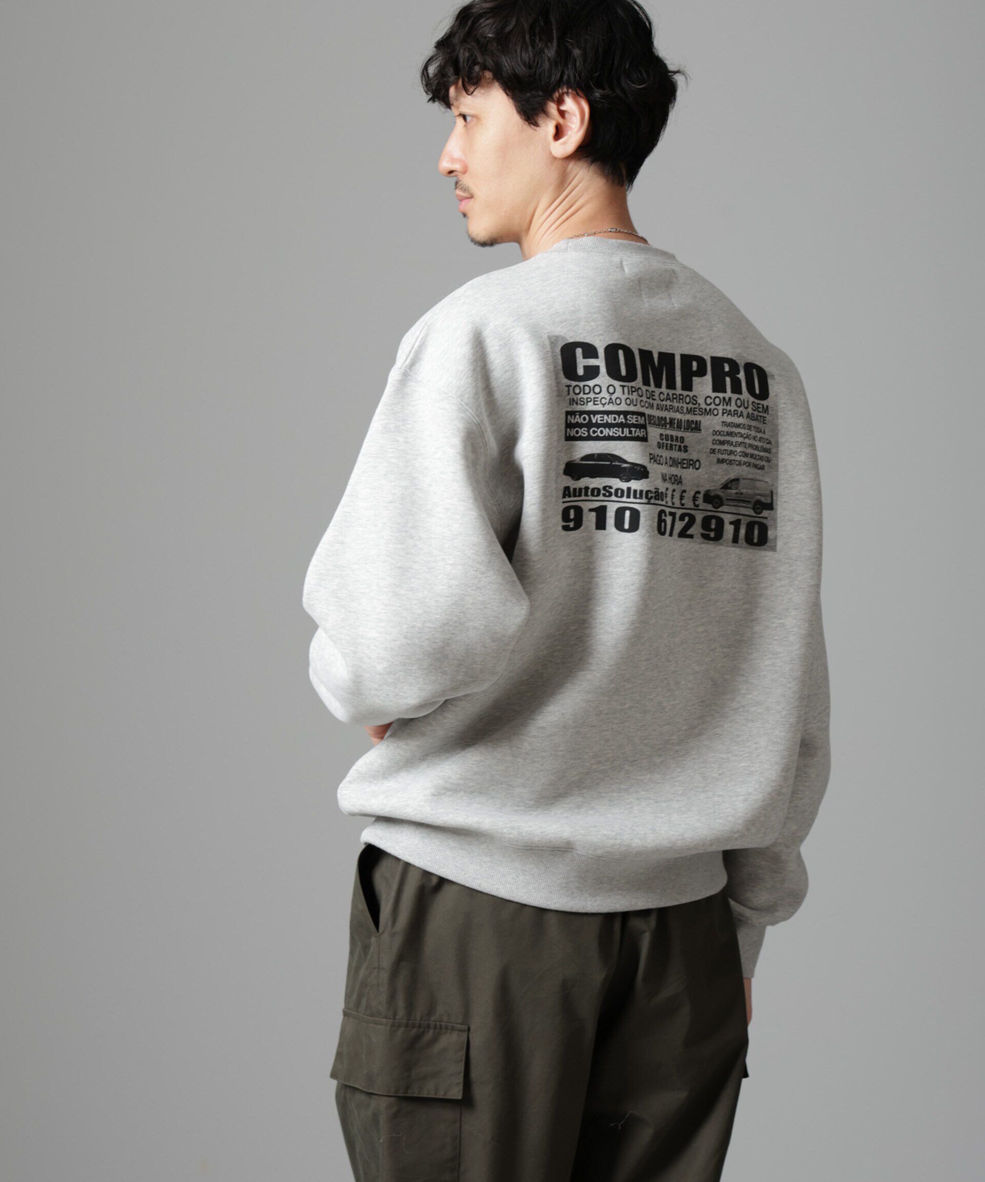 nano･universe「｢MOFFISIE｣オリジナルプリントスウェット」|Tシャツ・カットソー|グレー