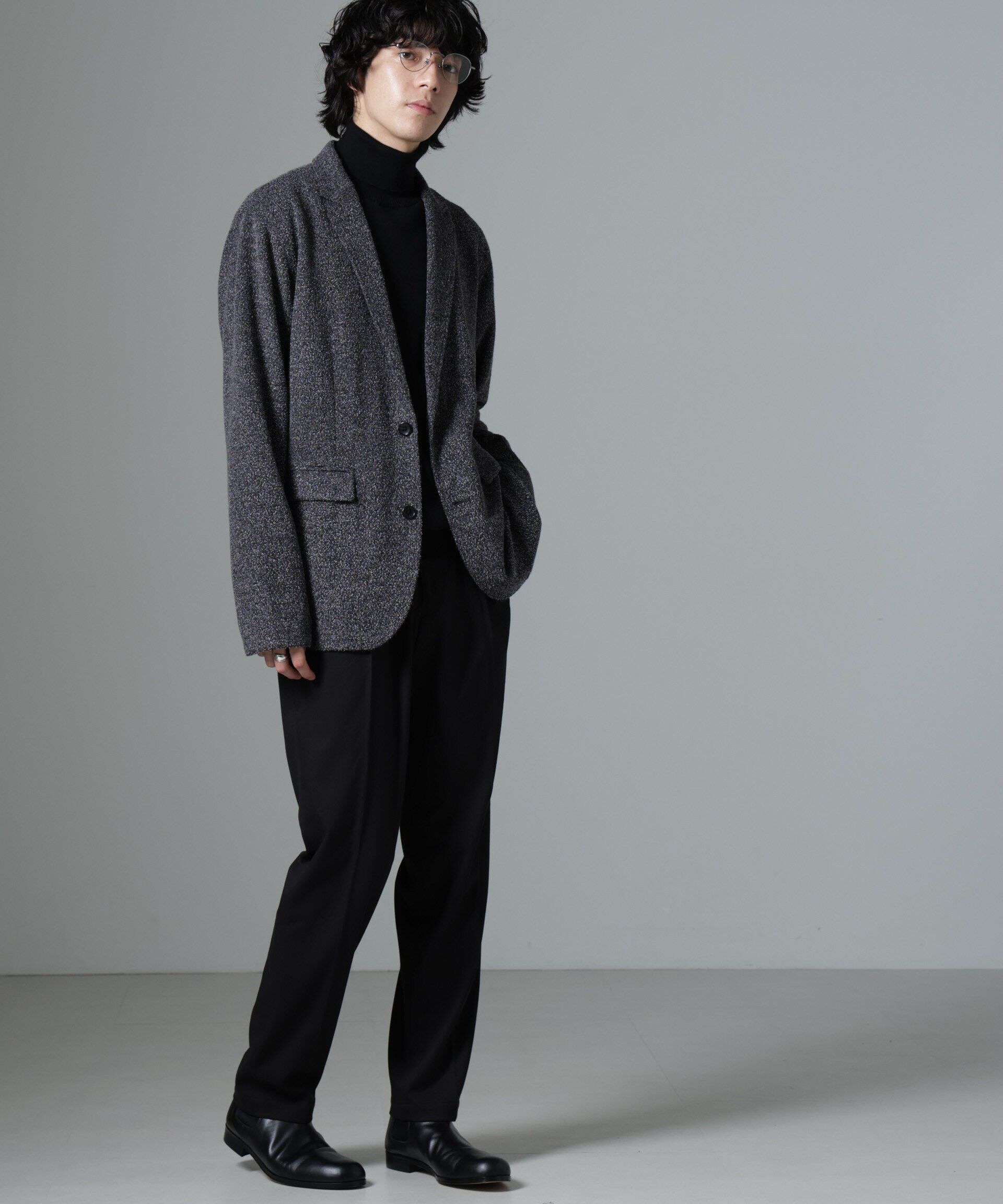 nano･universe「ストレッチメランジジャケット(セットアップ可)」|テーラードジャケット|