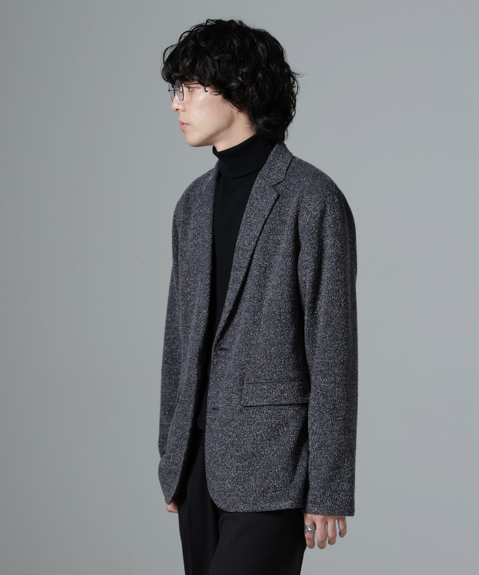 nano･universe「ストレッチメランジジャケット(セットアップ可)」|テーラードジャケット|