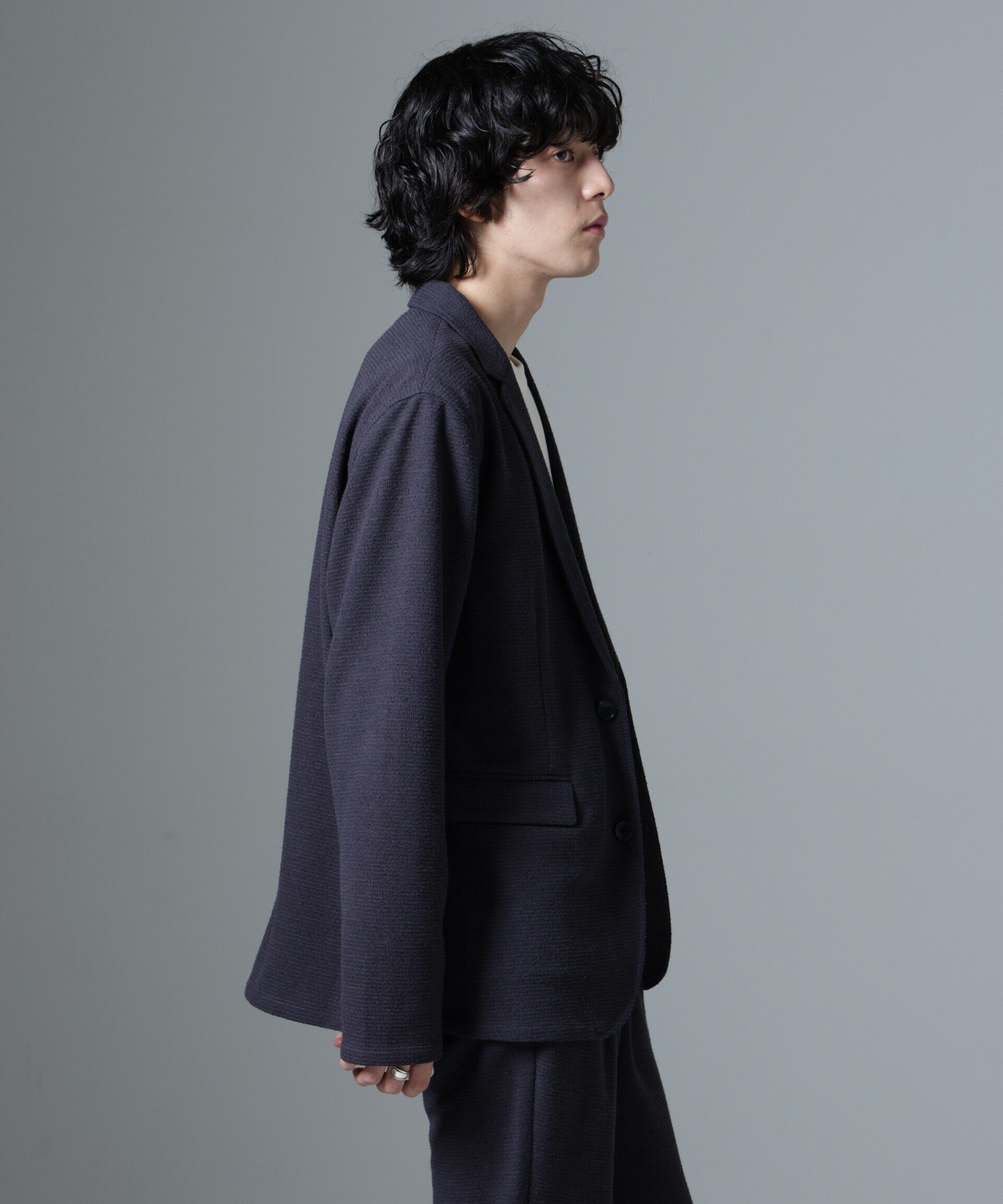 nano･universe「ストレッチメランジジャケット(セットアップ可)」|テーラードジャケット|