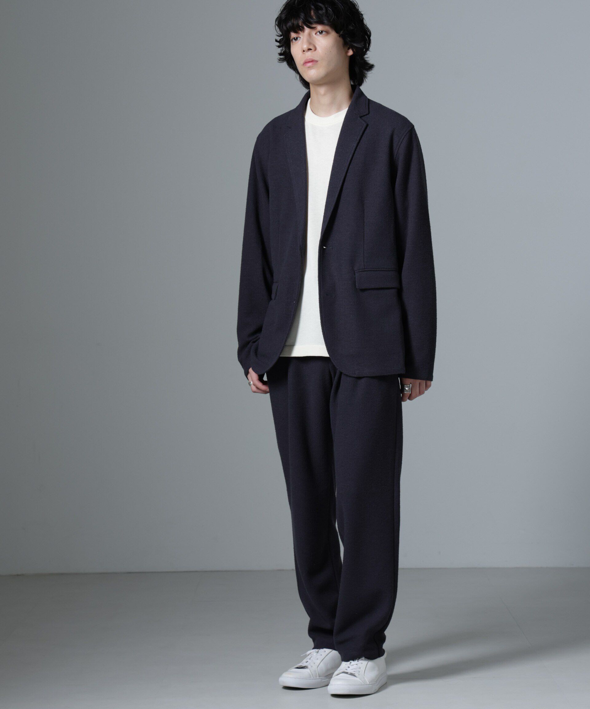 nano･universe「ストレッチメランジジャケット(セットアップ可)」|テーラードジャケット|