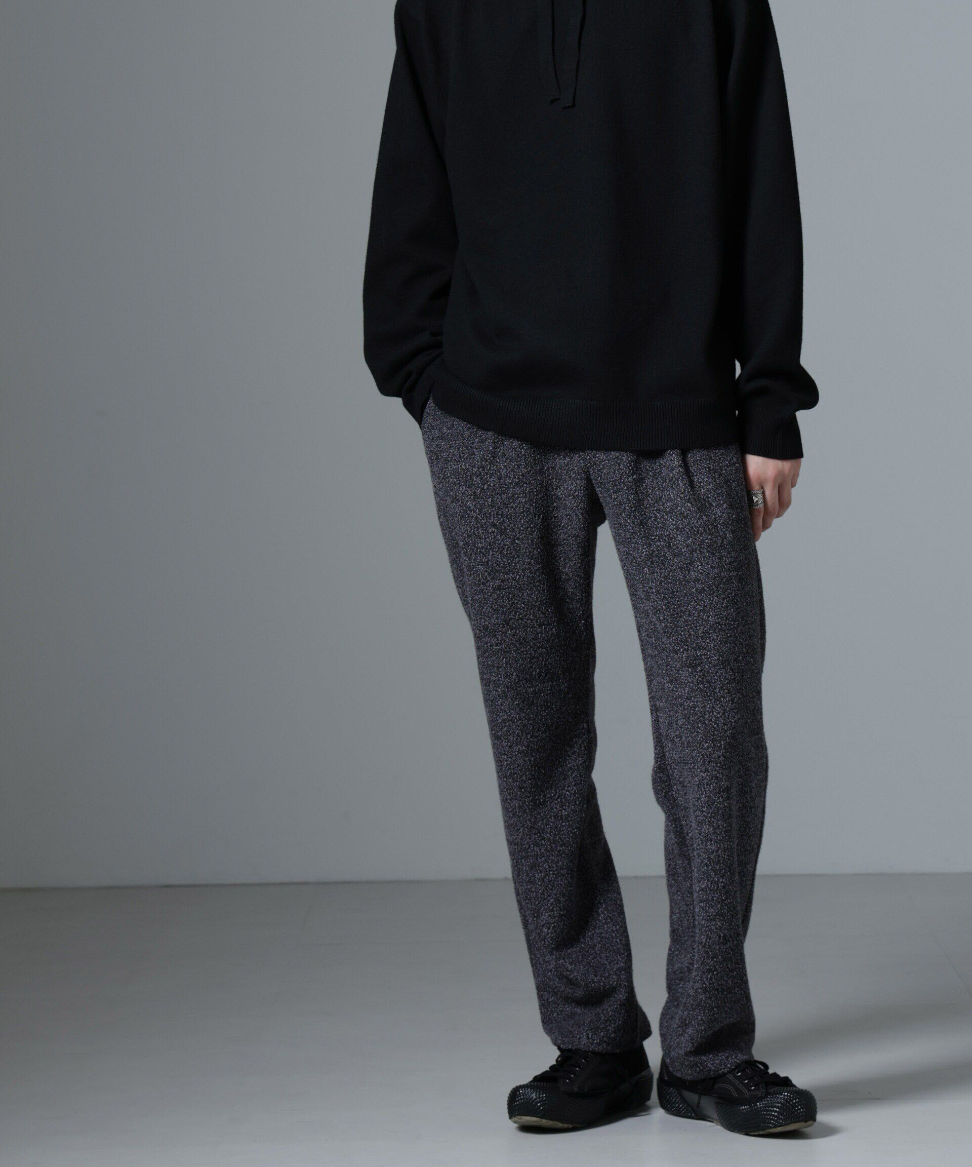 nano･universe「ストレッチメランジイージーパンツ(セットアップ可)」|チノ|チャコール3