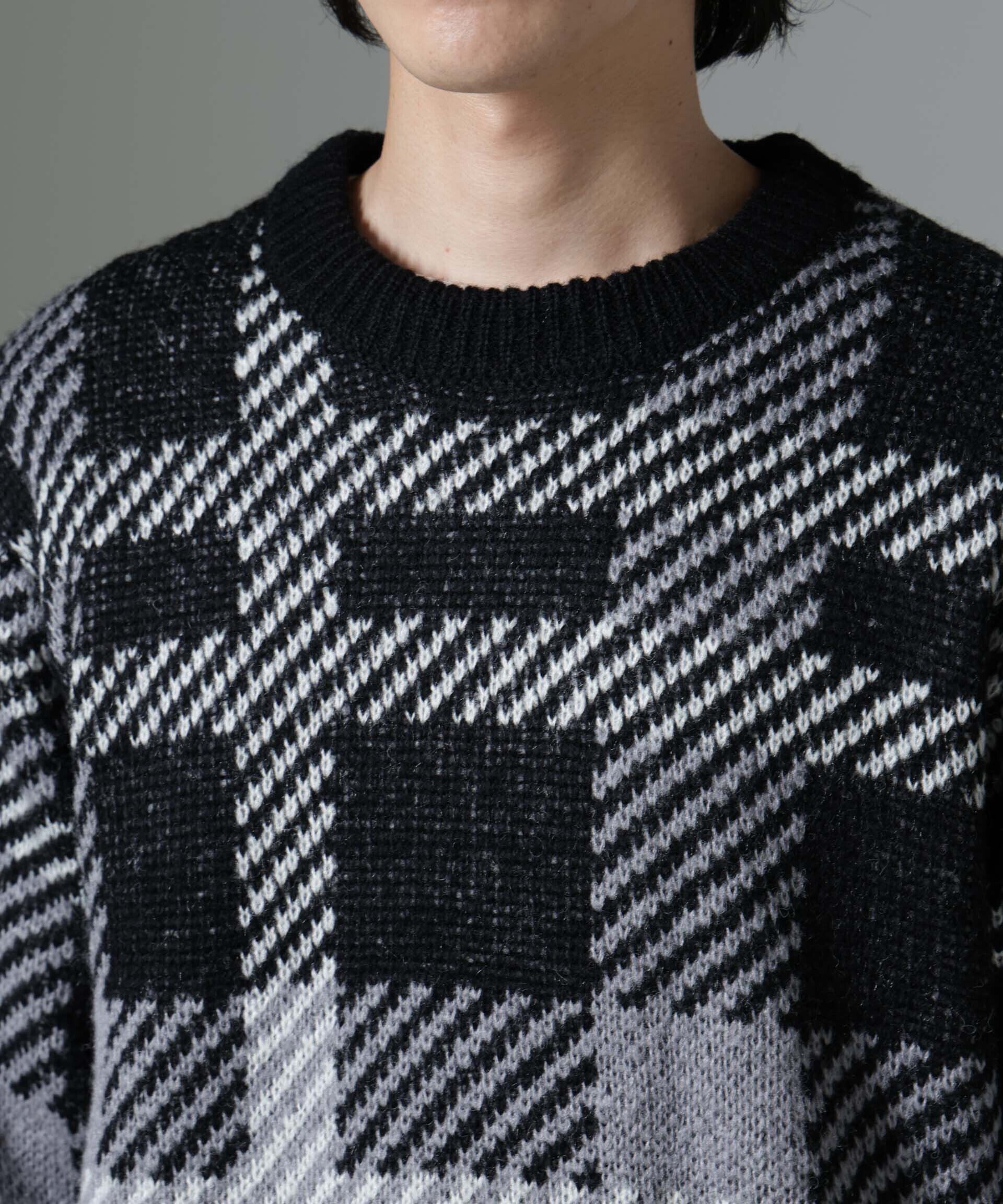 nano･universe「ウールミックスパターンニット」|ニット・セーター|