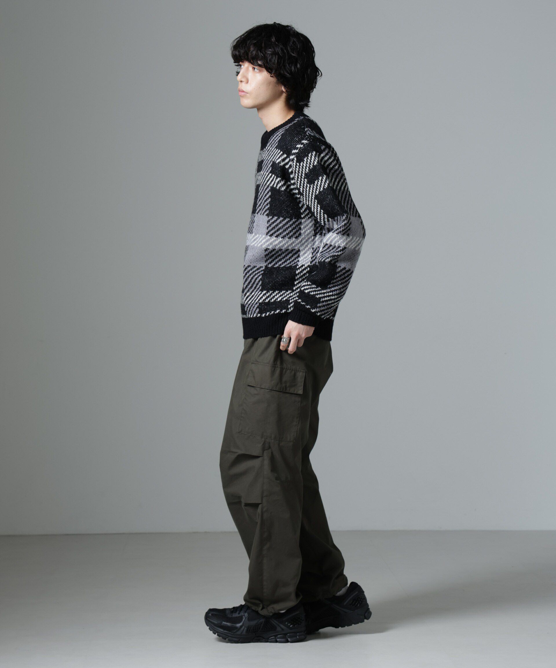 nano･universe「ウールミックスパターンニット」|ニット・セーター|
