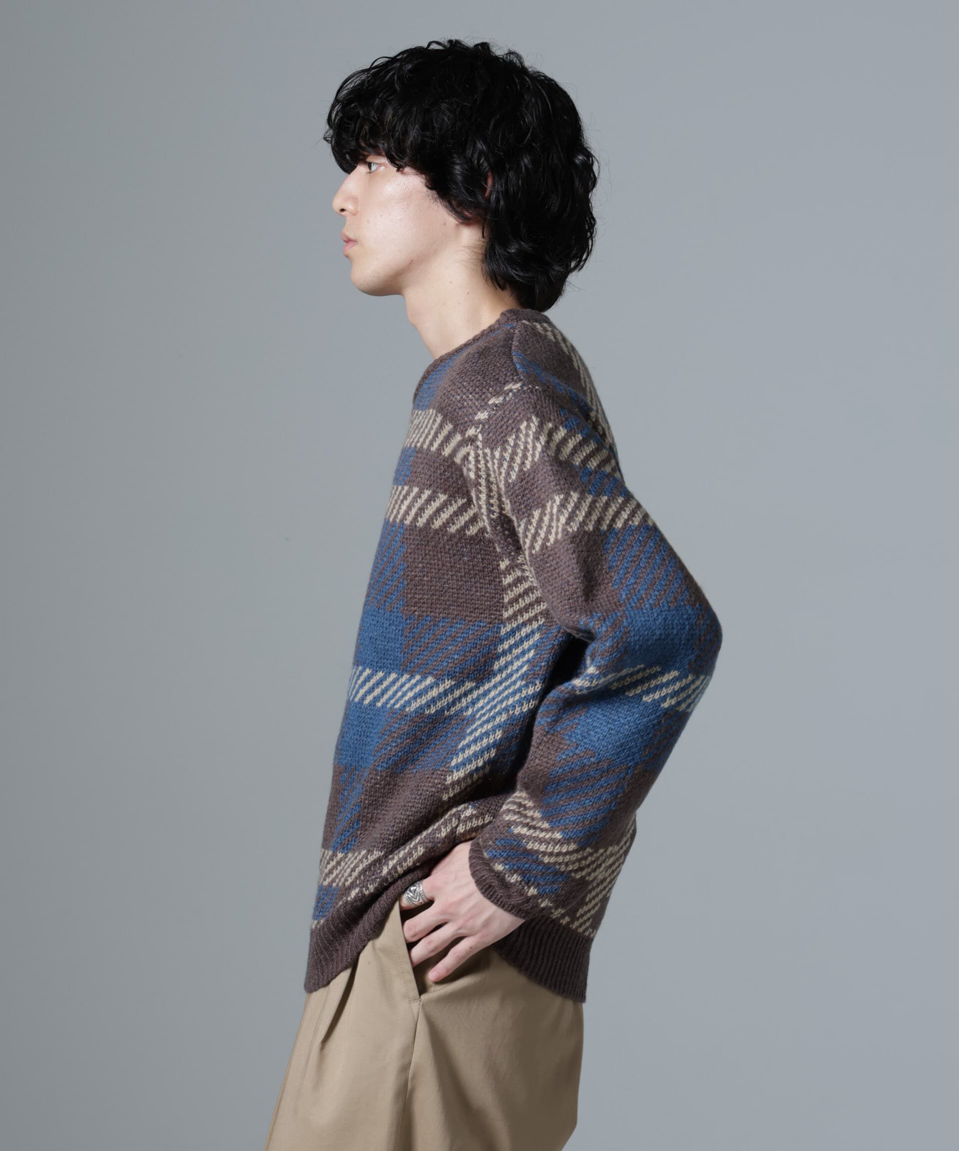 nano･universe「ウールミックスパターンニット」|ニット・セーター|