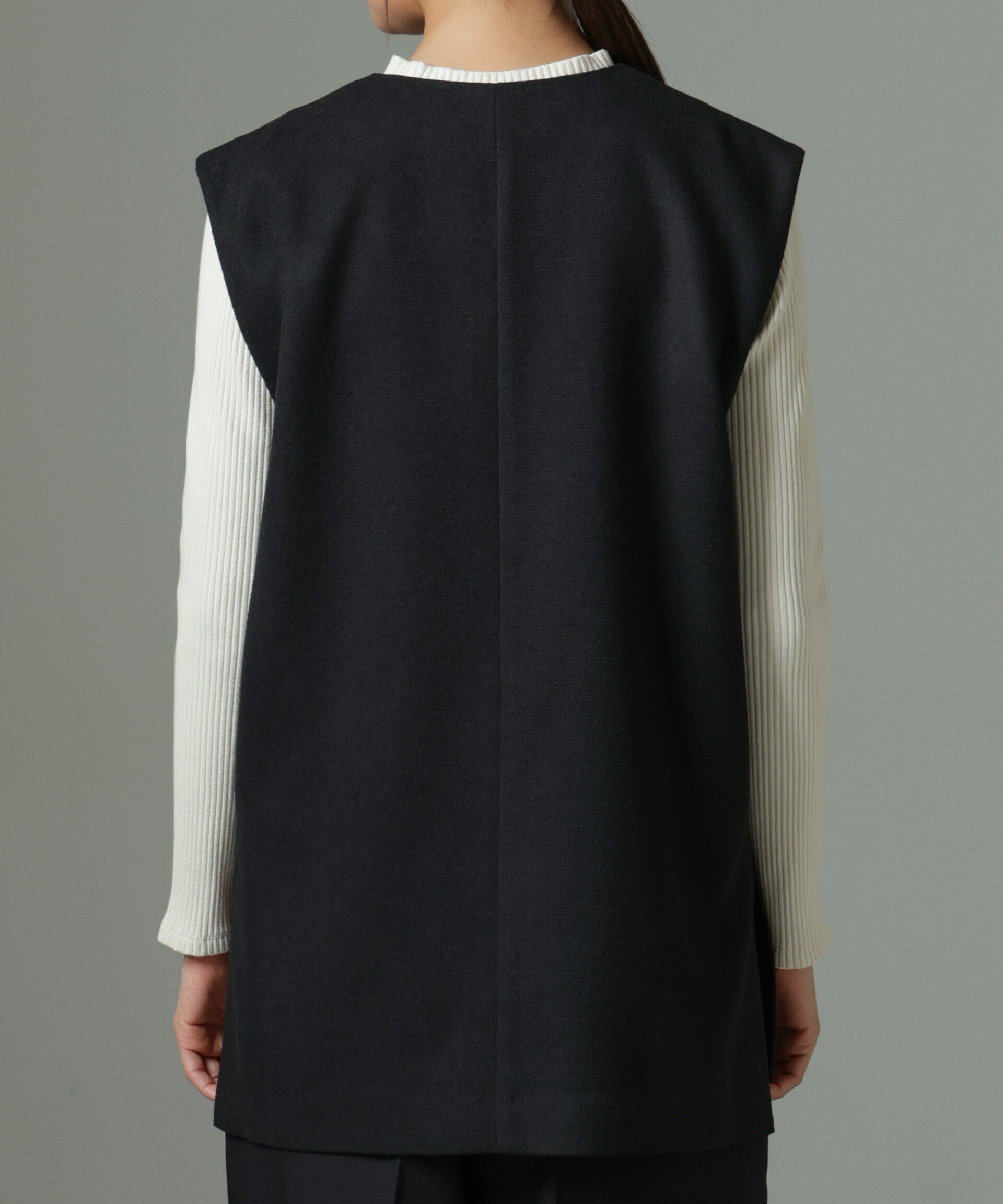 nano･universe「深Vネックベスト＋ニットソーセット」|シャツ・ブラウス|