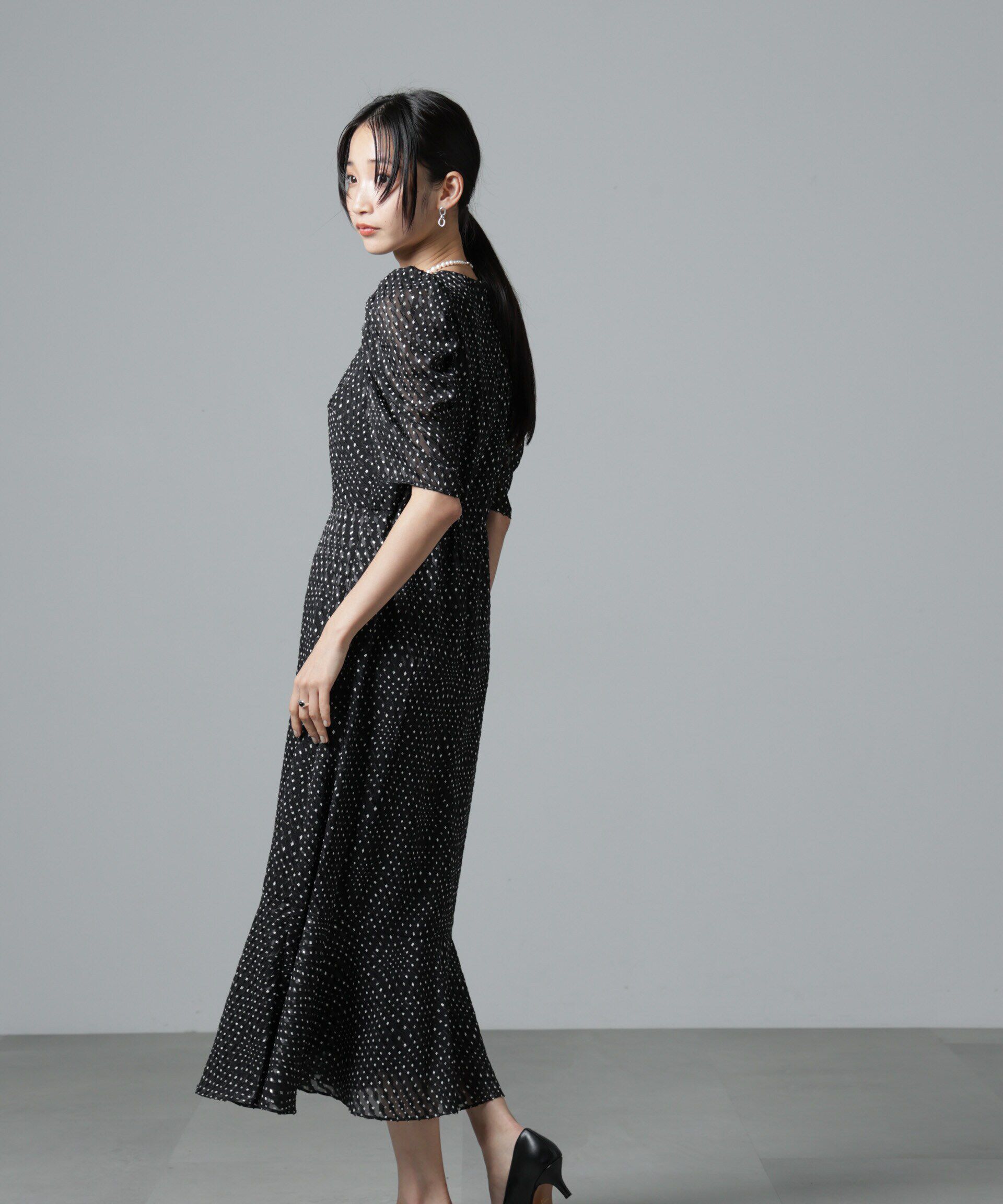 nano･universe「troisiemechaco/カットジャガードワンピース」|ワンピース|