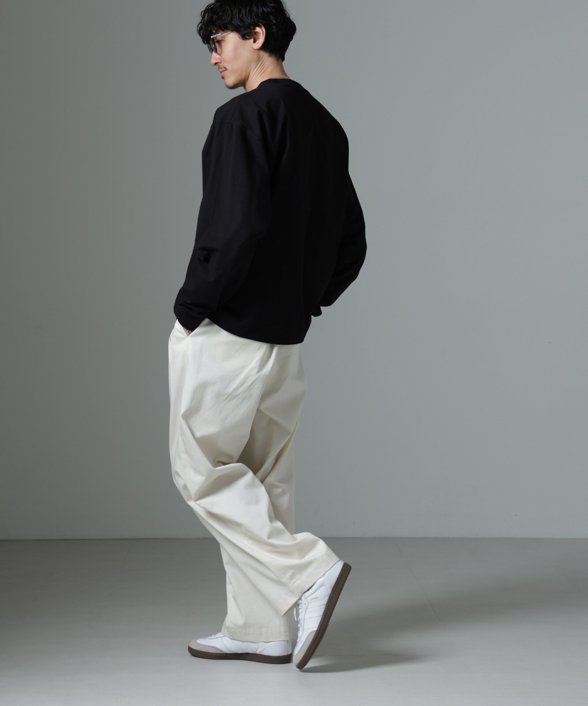 nano･universe「ビッグシルエットワンポイントTシャツ 長袖」|Tシャツ・カットソー|