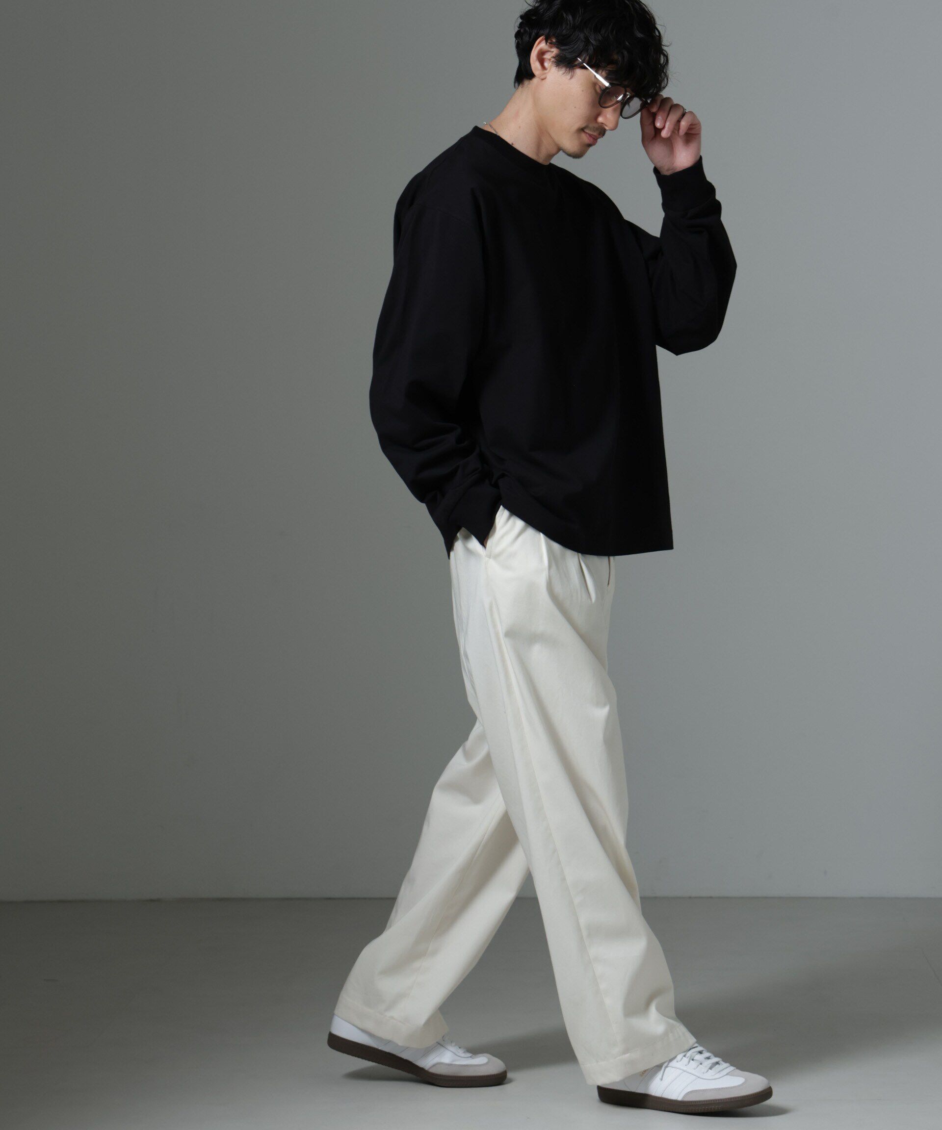 nano･universe「ビッグシルエットワンポイントTシャツ 長袖」|Tシャツ・カットソー|