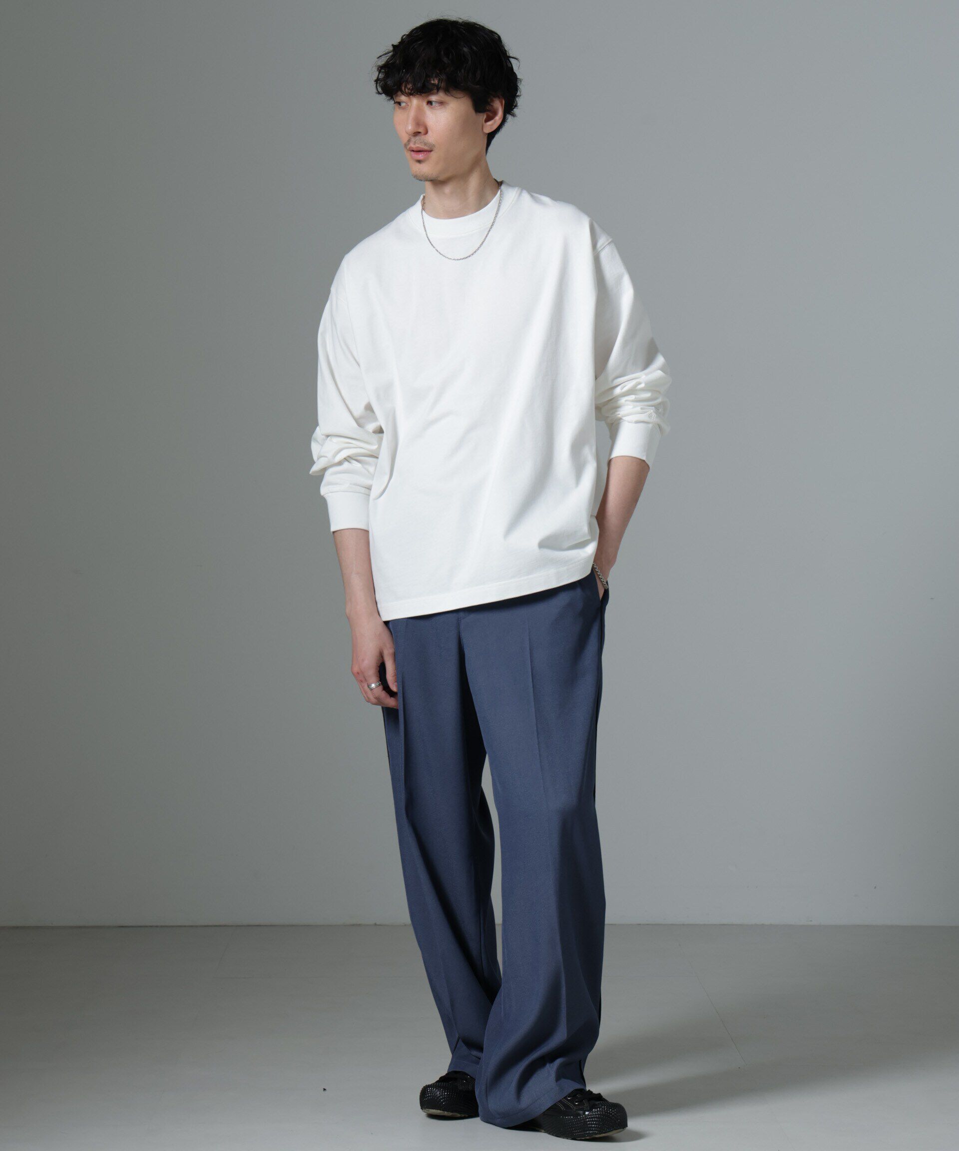 nano･universe「ビッグシルエットワンポイントTシャツ 長袖」|Tシャツ・カットソー|