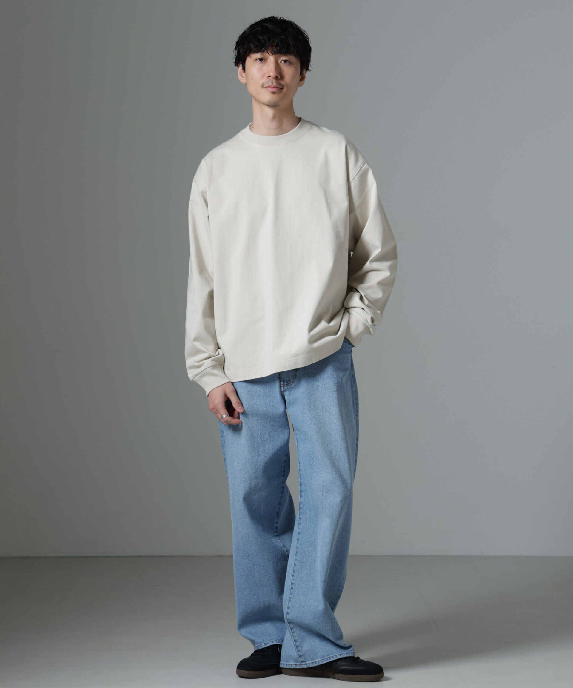 nano･universe「ビッグシルエットワンポイントTシャツ 長袖」|Tシャツ・カットソー|